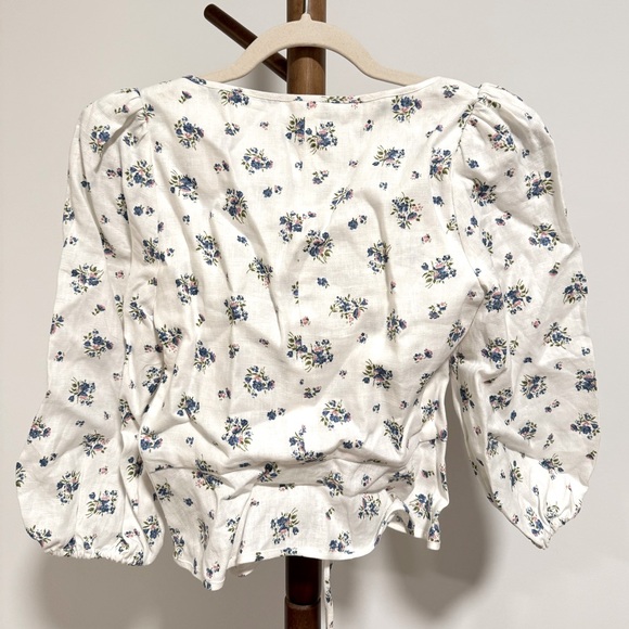 Reformation barrett puff-sleeve floral-print blouse - Picture 5 of 5